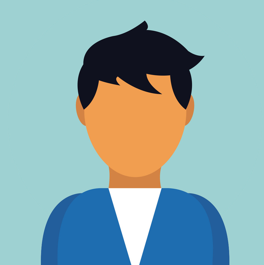 Man avatar profile on round icon vector illustration graphic design